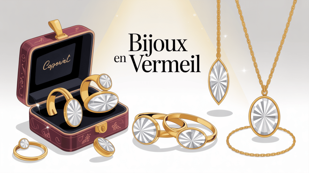 Coffret lumineux avec bijoux en vermeil élégants
