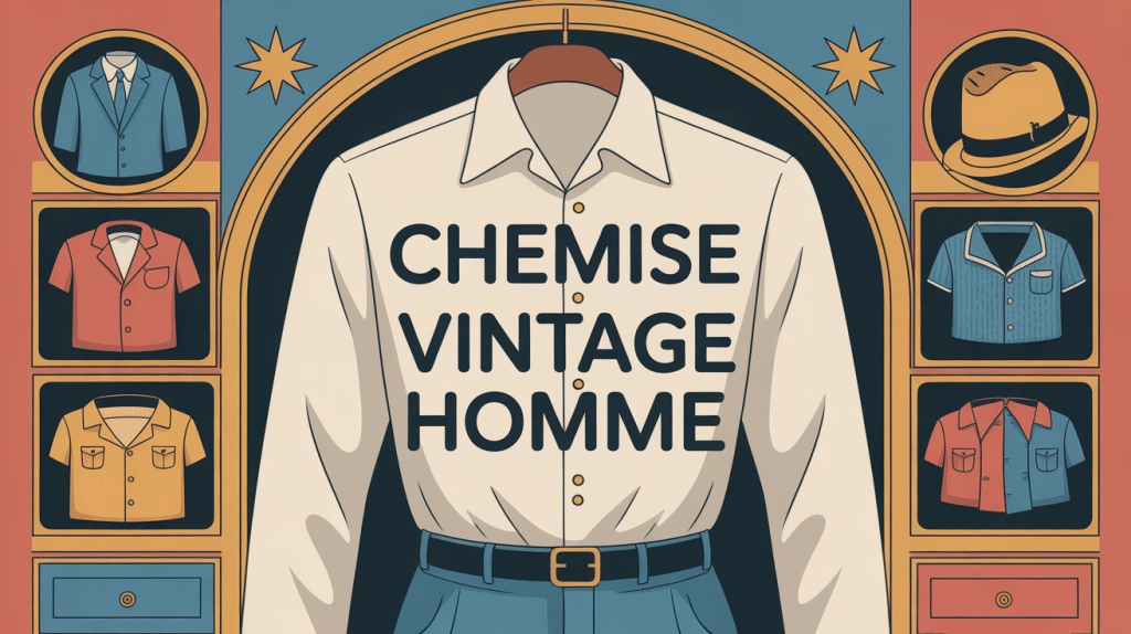 chemise vintage homme suspendue style rétro chic années 50 70 90