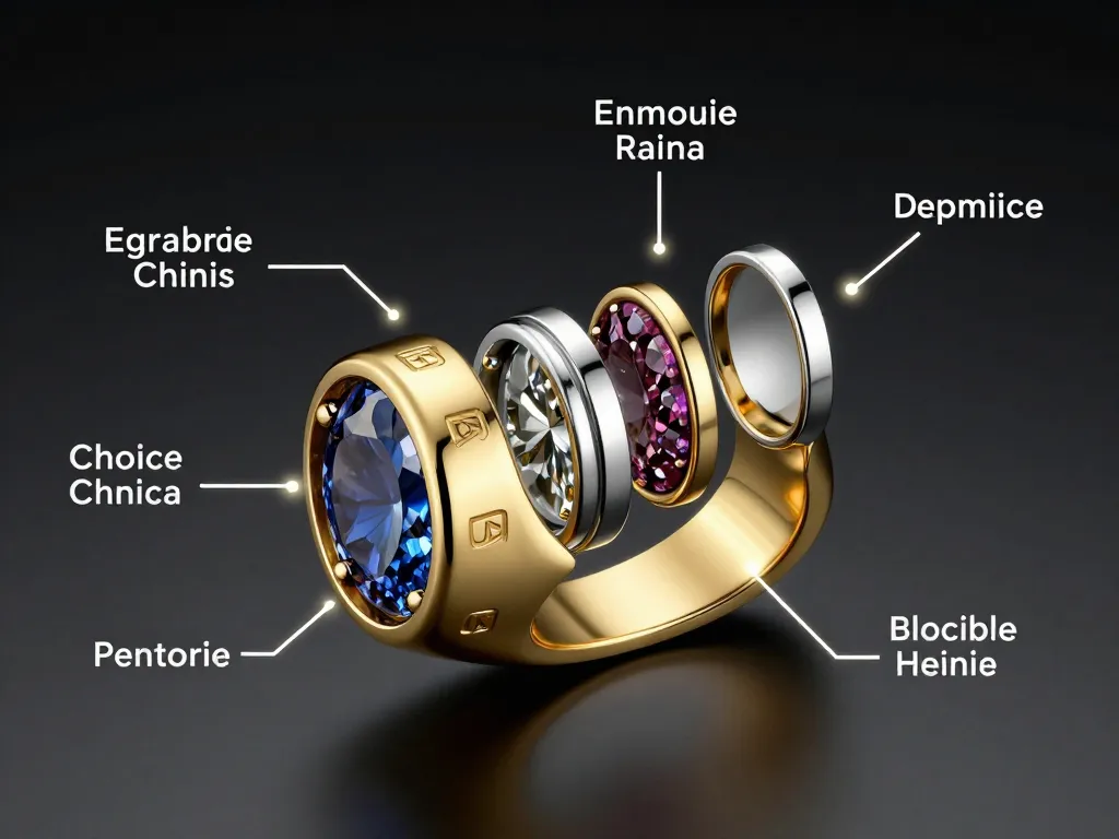 chevalière homme personnalisable vue éclatée des options customisation