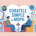 Image vectorielle curatelle simple mdph accompagnement et droits sociaux