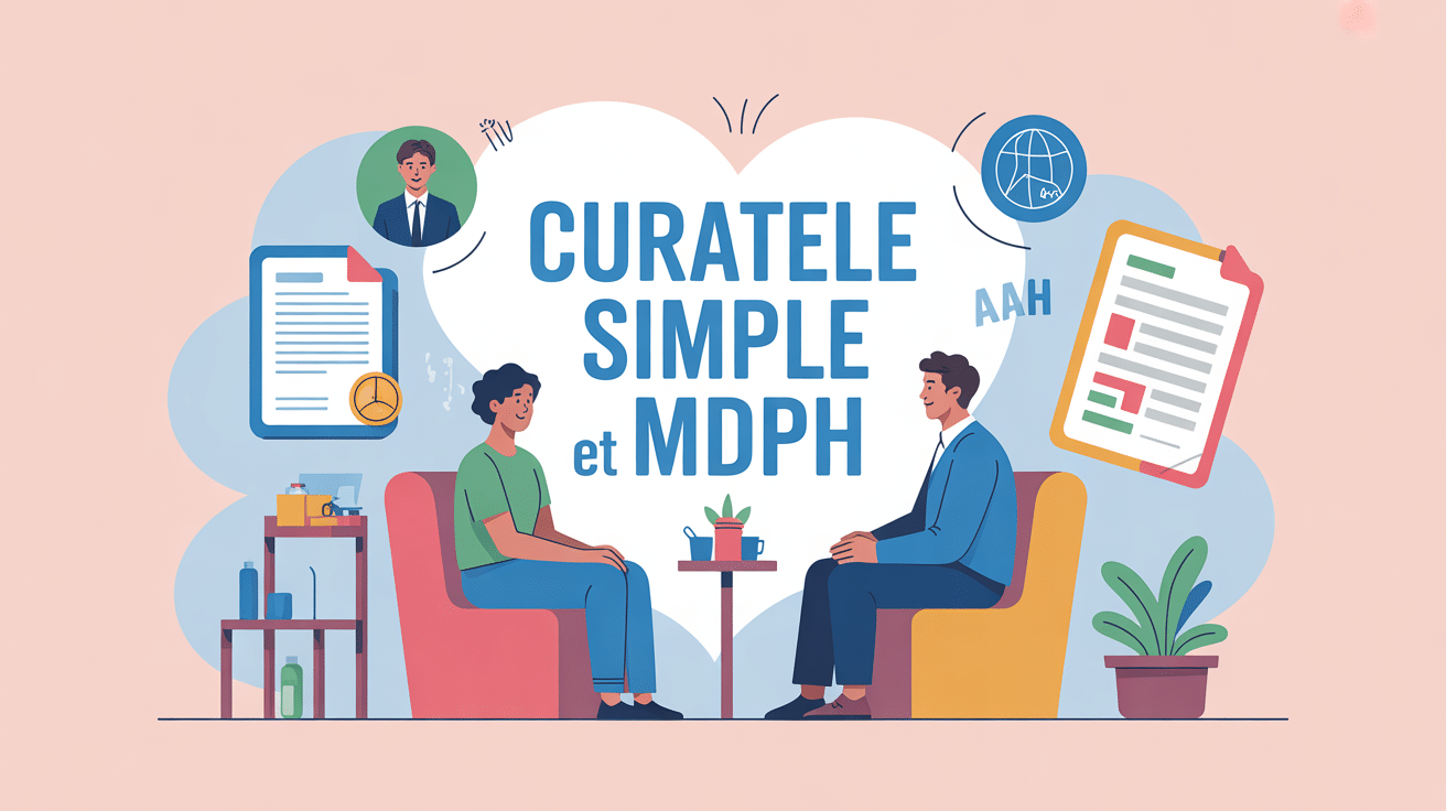 Image vectorielle curatelle simple mdph accompagnement et droits sociaux