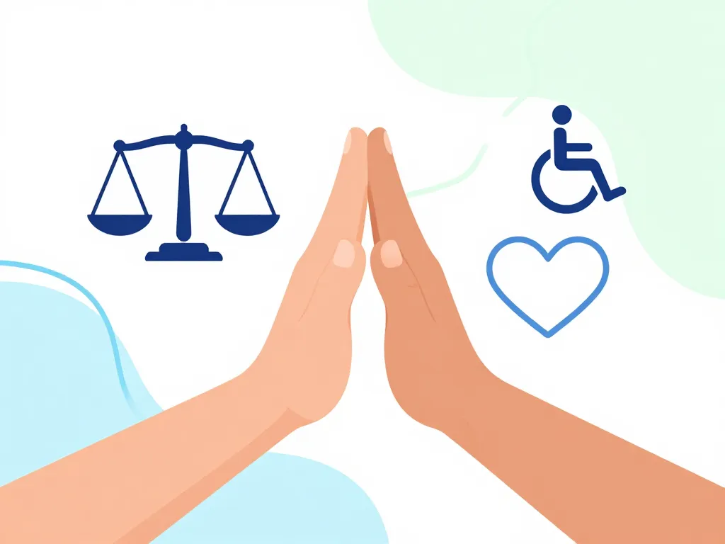 Métaphore visuelle curatelle simple mdph justice et handicap