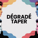 illustration degrade taper morphologies et textures cheveux