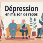 illustration douce sur la dépression maison de repos