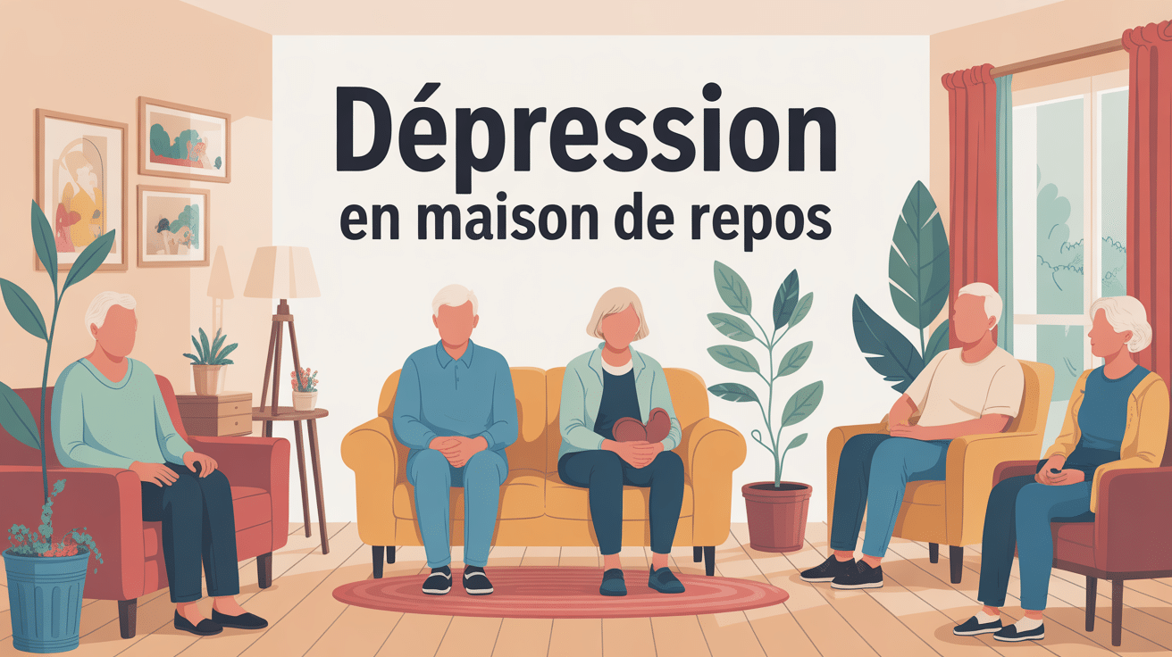 illustration douce sur la dépression maison de repos