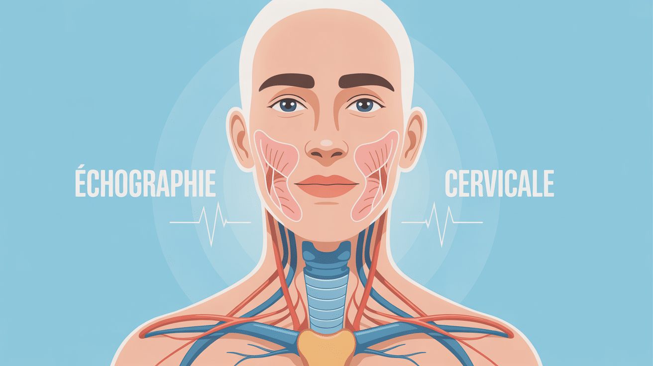 illustration echographie cervicale region anatomique cou