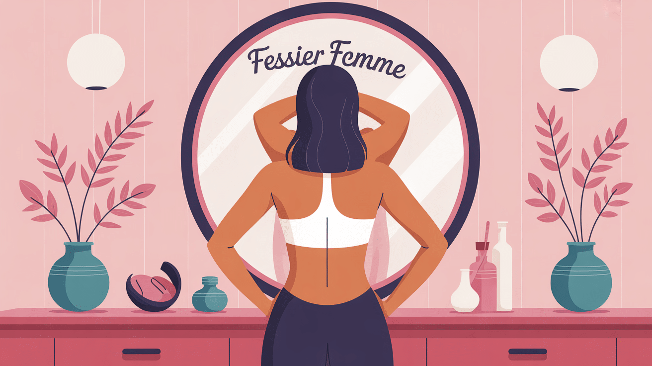 fessier femme avant apres silhouette illustration positive