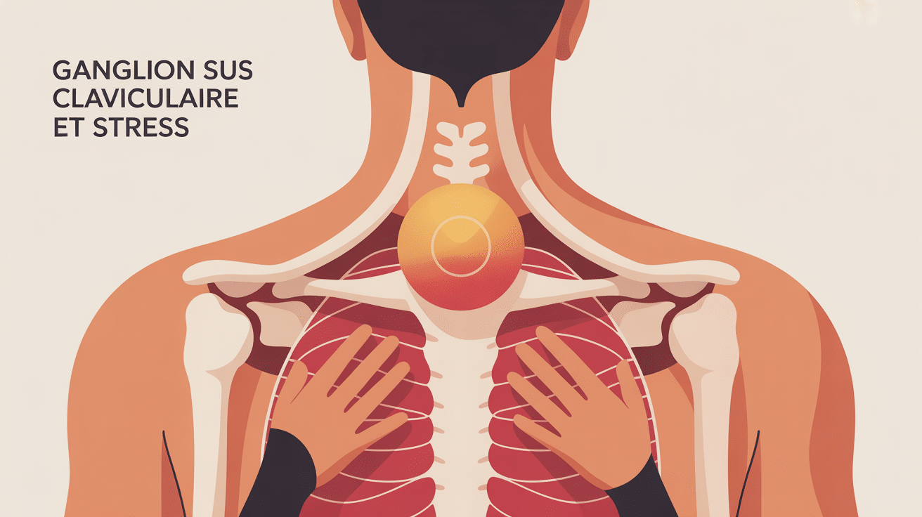 illustration ganglion sus claviculaire stress