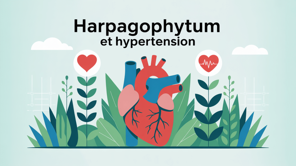 Image centrale de harpagophytum et hypertension, prudence cardiaque