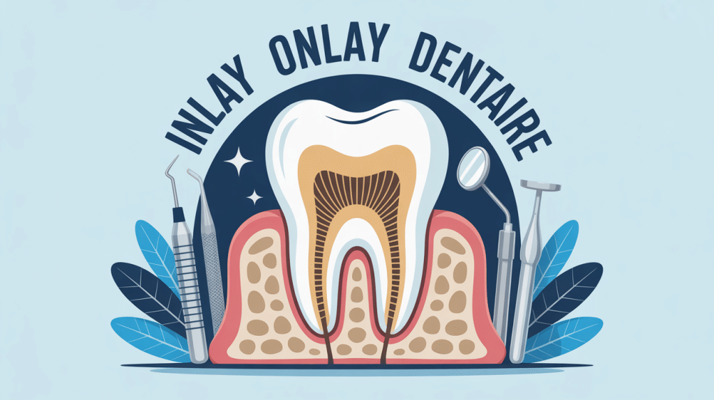 illustration inlay onlay dentaire technologie esthétique