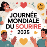 illustration joyeuse journée mondiale du sourire 2024 personnes souriantes