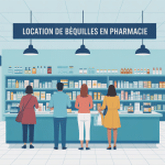 location béquille pharmacie sans ordonnance illustration