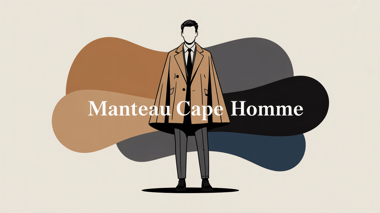 Illustration manteau cape pour homme urbain élégance