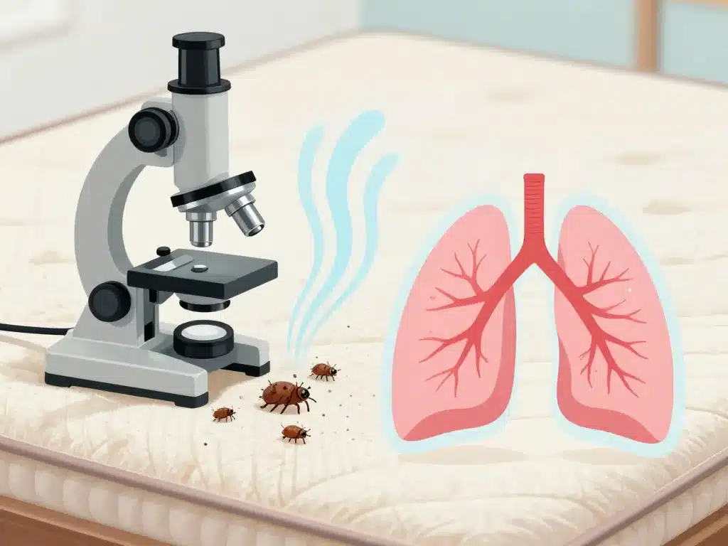 diagramme conceptuel mite de poussiere allergie