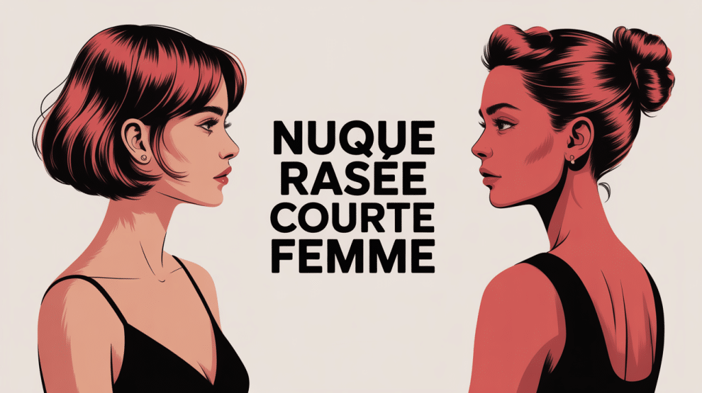 nuque rasée hyper stylée coupe courte femme moderne visuel vectoriel