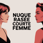 nuque rasée hyper stylée coupe courte femme moderne visuel vectoriel