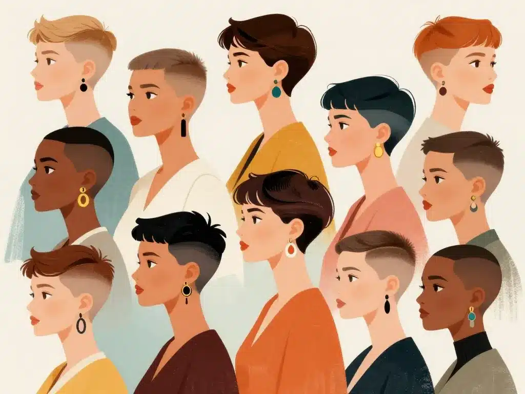 nuque rasée hyper stylée coupe courte femme moderne looks tendance