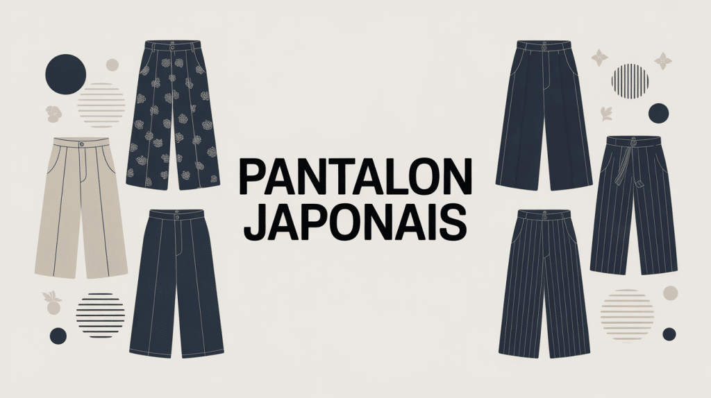 illustration pantalon japonais tradition modernité