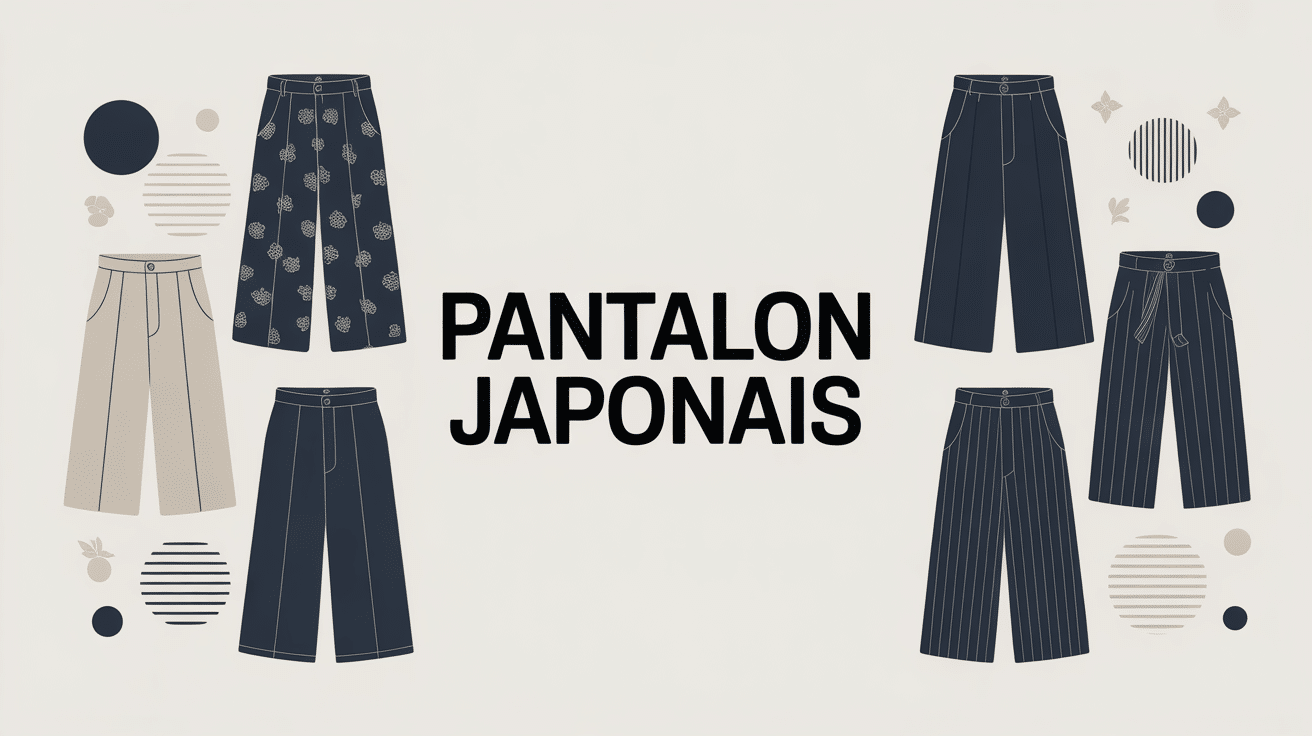 illustration pantalon japonais tradition modernité