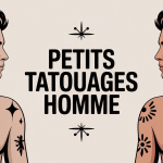 illustration élégante petits tatouages homme sur différentes zones