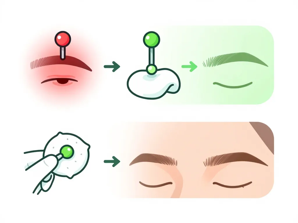 diagramme cicatrisation piercing arcade