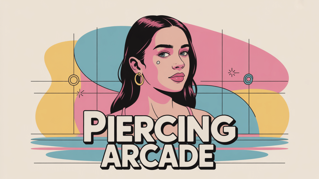 illustration piercing arcade minimaliste