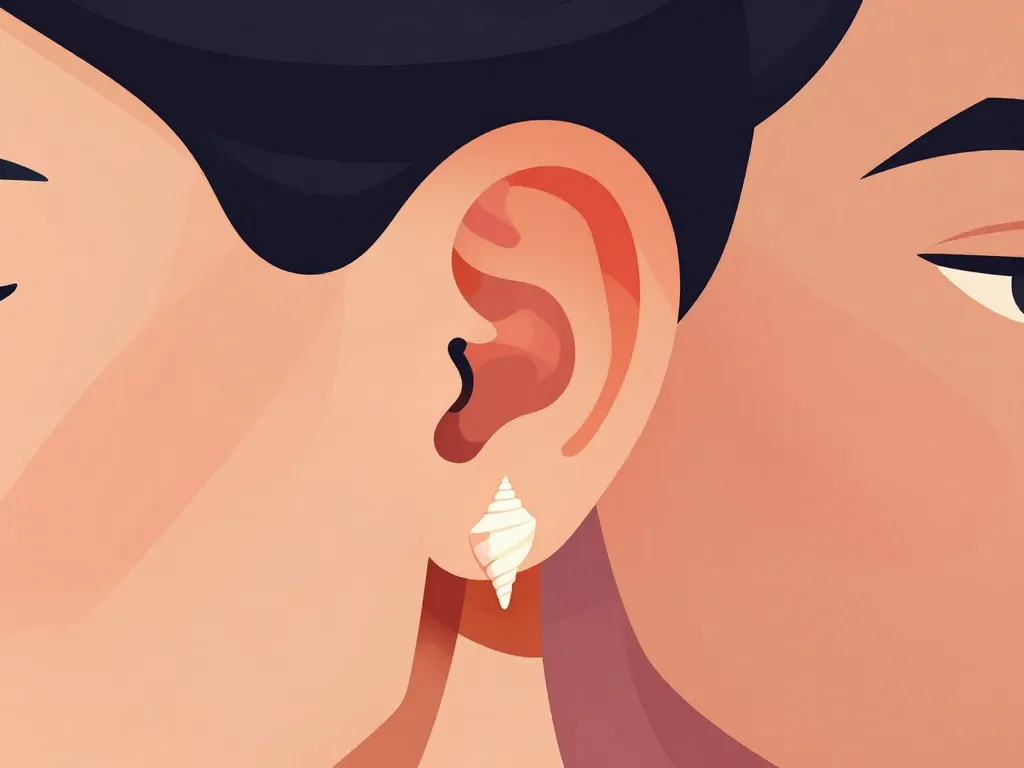 illustration piercing conch bienfaits harmonie visage style mode