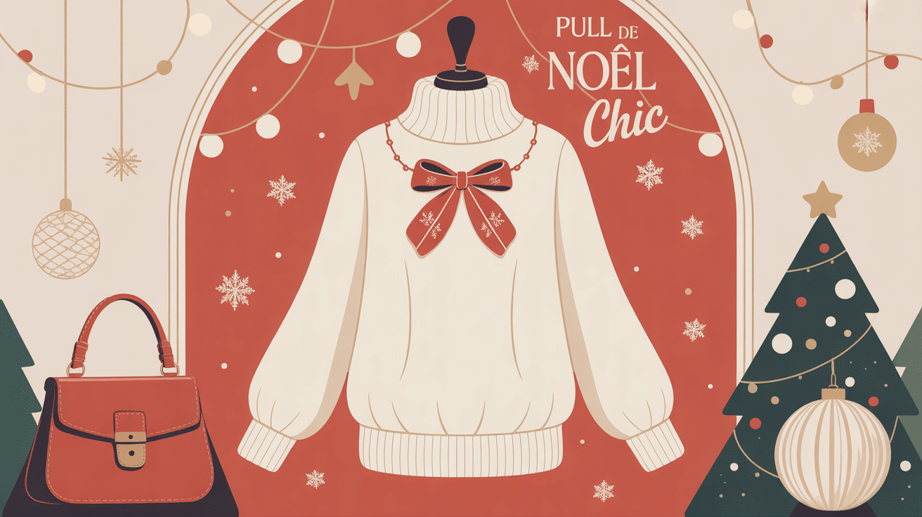 pull noël femme chic décor hiver élégant