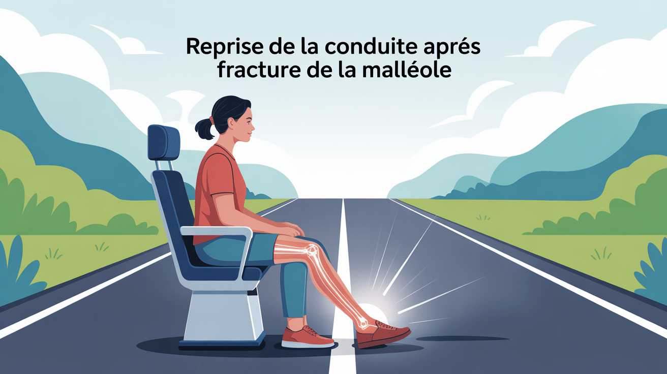 quand conduire après fracture malléole illustration sécurité