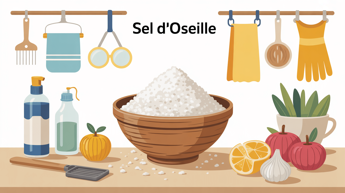 Sel d'oseille danger illustration ménage sécurité