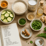 300 aliments pauvres en fodmap en vue flat lay sur une table