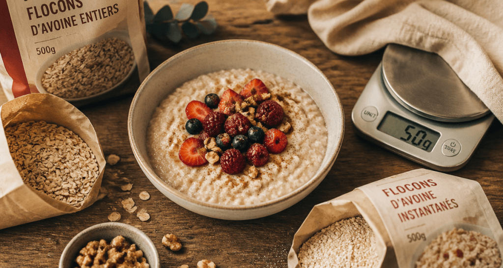 50 g flocon d avoine calorie bol porridge