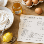 Bienfait du fromage blanc bol et ingrédients frais