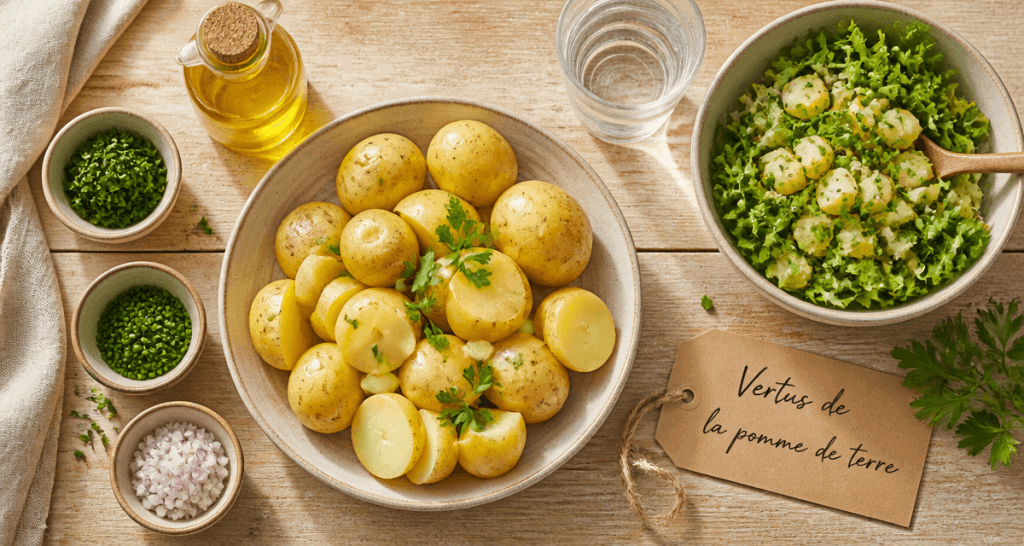 Bienfaits du pomme de terre, pommes de terre vapeur et herbes