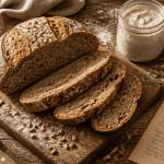 Calories dans le pain complet artisanal sur planche