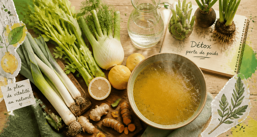 detox perte de poids légumes et bouillon