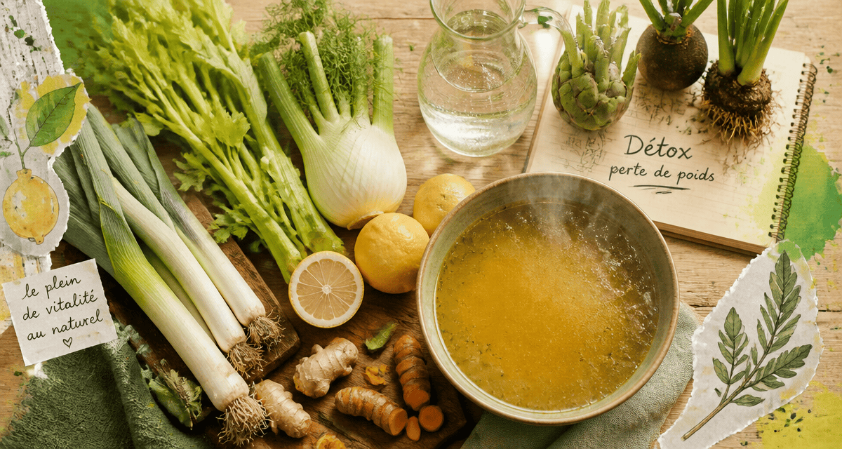 detox perte de poids légumes et bouillon