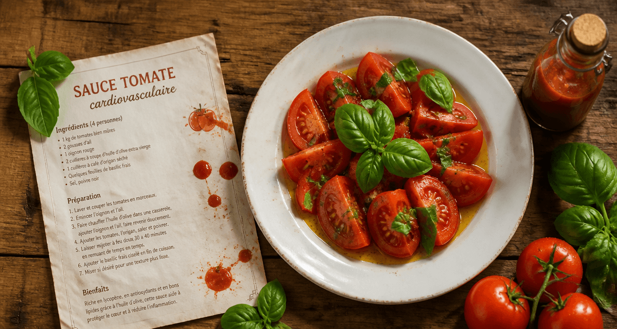 effet de la tomate sur le sang, assiette tomates basilic