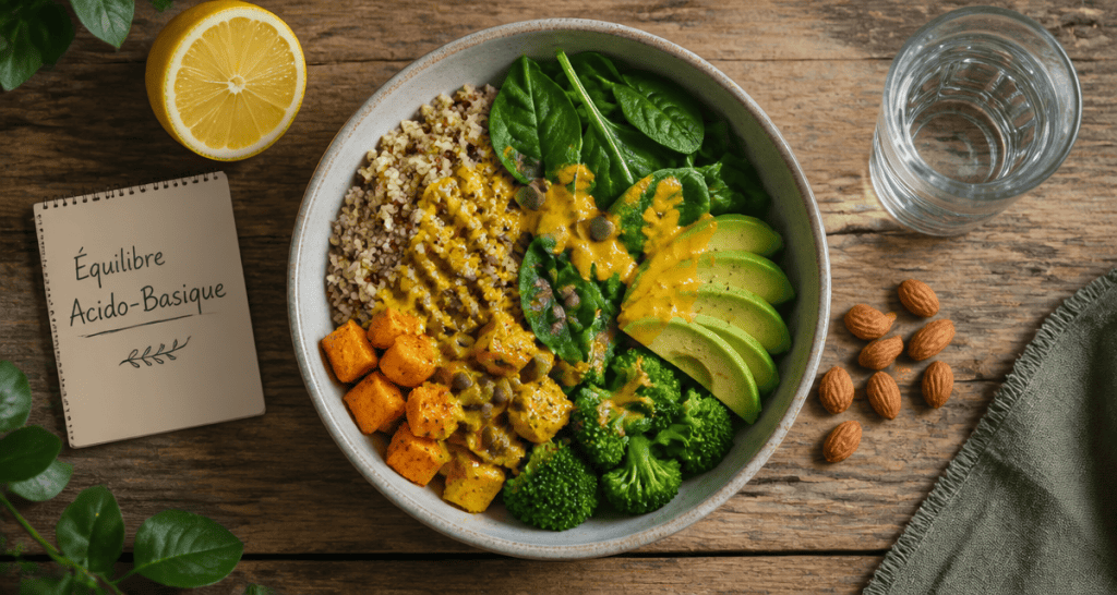 eviter les aliments acides assiette équilibrée