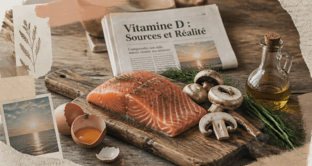 fruit en vitamine d saumon œuf champignon huile