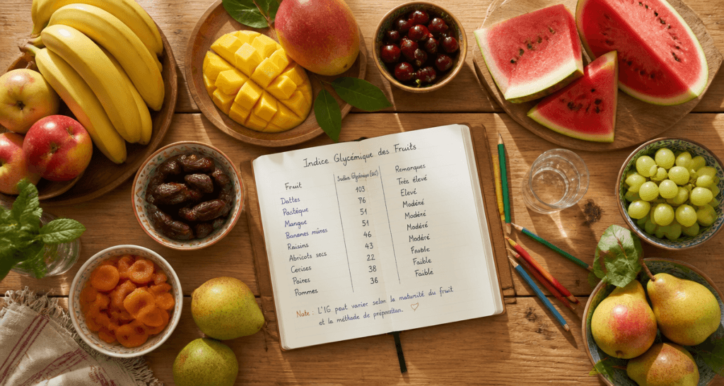 indice glycemique des fruits tableau