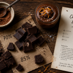 le chocolat noir fait il grossir carrés et mousse sur table