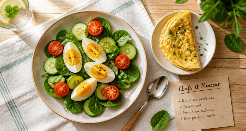les oeufs font ils grossir deux oeufs et légumes