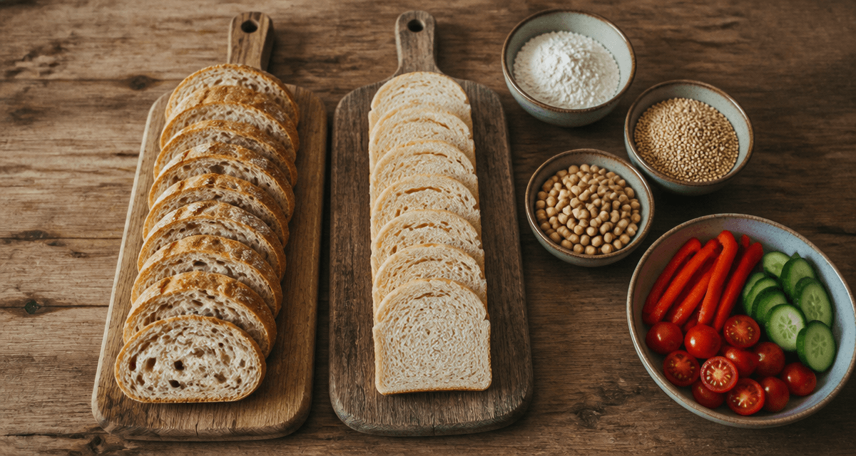 Manger sans gluten fait-il maigrir, comparaison pains classique et sans gluten