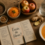manger trop de fibres aliments sur table