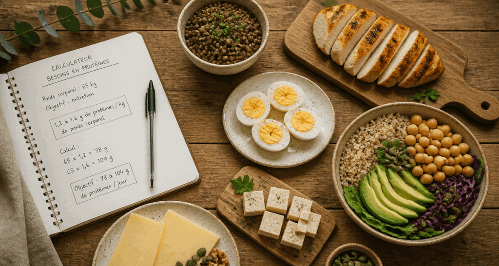 manger trop de proteine aliments sur table
