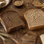 Pain de seigle ou pain complet sur table rustique