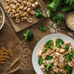 proteine dans les pates penne completes brocoli poulet
