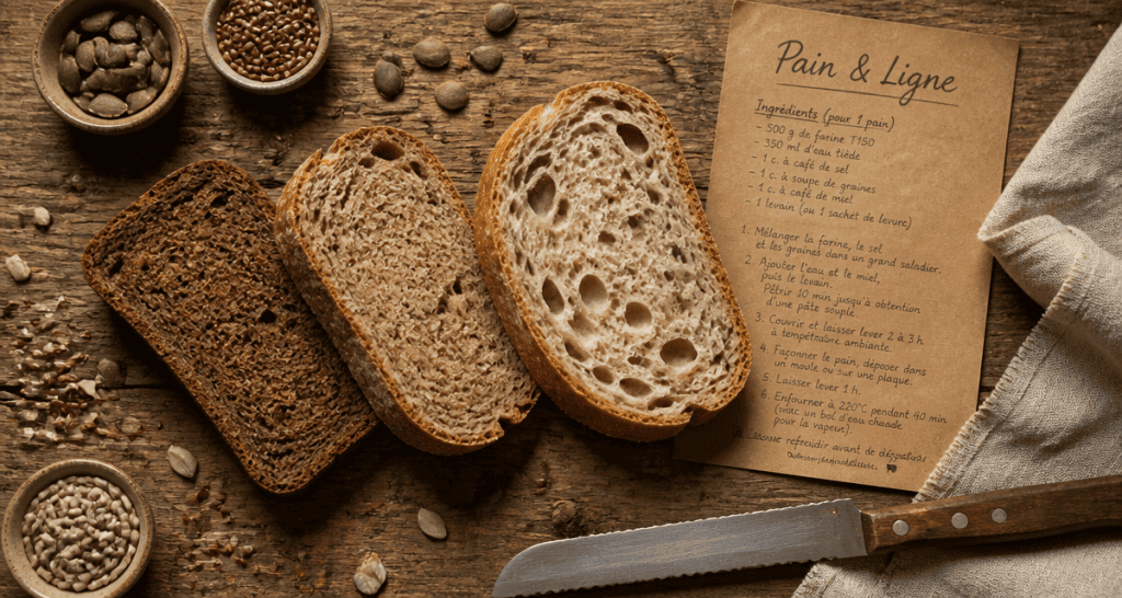 quel pain ne fait pas grossir, tranches de pain seigle complet levain