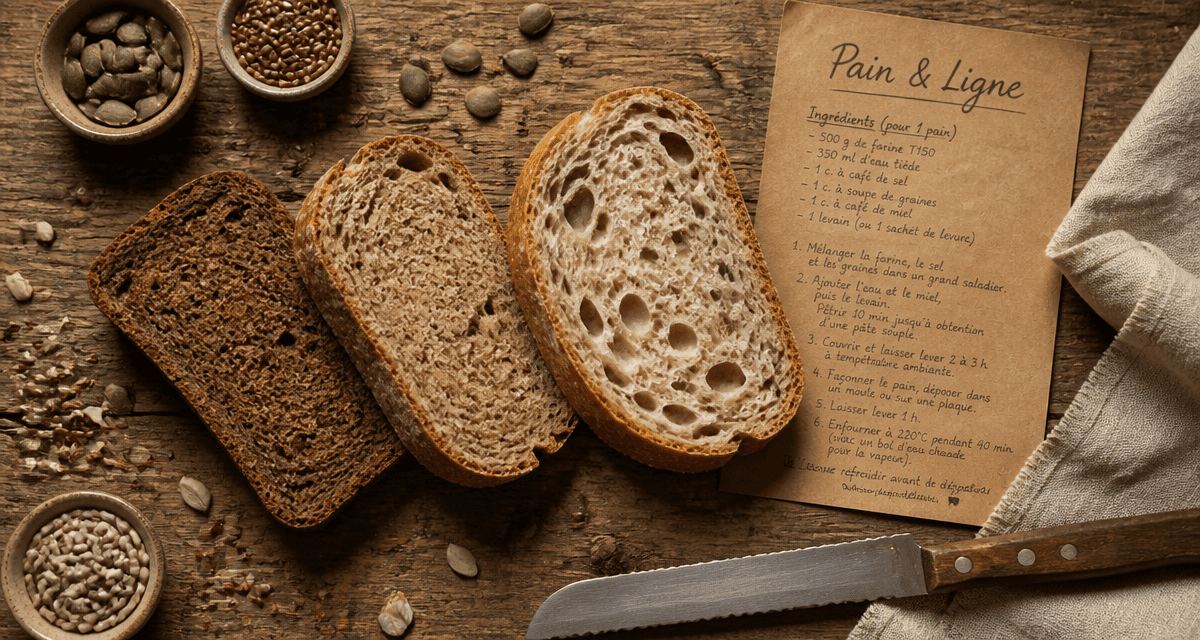 quel pain ne fait pas grossir, tranches de pain seigle complet levain